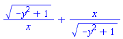 (-y^2+1)^(1/2)/x+x/(-y^2+1)^(1/2)
