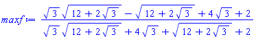 (3^(1/2)*(12+2*3^(1/2))^(1/2)-(12+2*3^(1/2))^(1/2)+4*3^(1/2)+2)/(3^(1/2)*(12+2*3^(1/2))^(1/2)+4*3^(1/2)+(12+2*3^(1/2))^(1/2)+2)