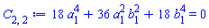 18*a[1]^4+36*a[1]^2*b[1]^2+18*b[1]^4 = 0