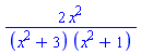 2*x^2/((x^2+3)*(x^2+1))