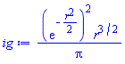 (exp(-(1/2)*r^2))^2*r^(3/2)/Pi