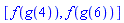 [f(g(4)), f(g(6))]