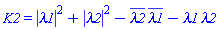 K2 = abs(lambda1)^2+abs(lambda2)^2-conjugate(lambda2)*conjugate(lambda1)-lambda1*lambda2