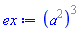 `%^`(`%^`(a, 2), 3)
