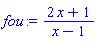 (2*x+1)/(x-1)