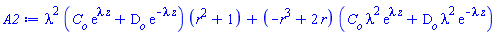 lambda^2*(C[o]*exp(lambda*z)+D[o]*exp(-lambda*z))*(r^2+1)+(-r^3+2*r)*(C[o]*lambda^2*exp(lambda*z)+D[o]*lambda^2*exp(-lambda*z))