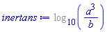 %log[10](a^3/b)