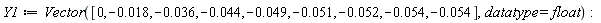 Y1 := Vector([0, -0.18e-1, -0.36e-1, -0.44e-1, -0.49e-1, -0.51e-1, -0.52e-1, -0.54e-1, -0.54e-1], datatype = float)