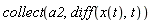 collect(a2, diff(x(t), t))