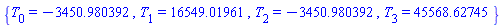 {T[0] = -3450.980392, T[1] = 16549.01961, T[2] = -3450.980392, T[3] = 45568.62745}
