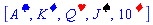 [`#msup(mi("A"),mrow(mi("\`&clubs;\`")))`, `#msup(mi("K"),mrow(mi("\`&diams;\`")))`, `#msup(mi("Q"),mrow(mi("&hearts;",mathcolor = red,Typesetting:-msemantics = "atomic")))`, `#msup(mi("J"),mrow(mi("&spades;",mathcolor = black,Typesetting:-msemantics = "atomic")))`, `#msup(mn("10"),mrow(mi("&diams;",mathcolor = red,Typesetting:-msemantics = "atomic")))`]