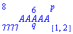 `#mscripts(mi("AAAAA"),mrow(mfenced(mn("1"),mn("2"),open = "&lsqb;",close = "&rsqb;")),mrow(mi("p")),mrow(mi("q")),mrow(mn("6")),mrow(mn("7777")),mrow(mn("8")))`
