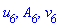 `#msub(mi("u"),mrow(mn("6")))`, `#msub(mi("A"),mrow(mn("6")))`, `#msub(mi("v"),mrow(mn("6")))`