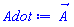 `#mover(mi("A"),mrow(mi("\`&rarr;\`")))`