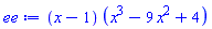(x-1)*(x^3-9*x^2+4)