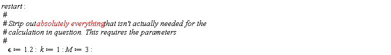restart; `&epsilon;` := 1.2; k := 1; M := 3