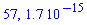57, 0.17e-14
