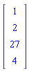 Vector(4, {(1) = 1, (2) = 2, (3) = 27, (4) = 4})