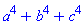 a^4+b^4+c^4