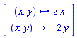 Vector(2, {(1) = proc (x, y) options operator, arrow; 2*x end proc, (2) = proc (x, y) options operator, arrow; -2*y end proc})