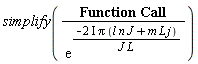 simplify((`#mover(mi("u"),mo("&circ;"))`[m, n]*exp(-(2*I)*(m*(j+1)*L+l*n*J)*Pi/(J*L))+`#mover(mi("u"),mo("&circ;"))`[m, n]*exp(-(2*I)*(m*(j-1)*L+l*n*J)*Pi/(J*L))-4*`#mover(mi("u"),mo("&circ;"))`[m, n]*exp(-(2*I)*Pi*(J*l*n+L*j*m)/(J*L))+`#mover(mi("u"),mo("&circ;"))`[m, n]*exp(-(2*I)*Pi*(n*(l+1)*J+L*j*m)/(J*L))+`#mover(mi("u"),mo("&circ;"))`[m, n]*exp(-(2*I)*Pi*(J*n*(l-1)+L*j*m)/(J*L)) = h^2*`#mover(mi("&rho;",fontstyle = "normal"),mo("&circ;"))`[m, n]*exp(-(2*I)*Pi*(J*l*n+L*j*m)/(J*L)))*(1/exp(-(2*I)*Pi*(J*l*n+L*j*m)/(J*L))))