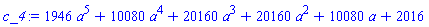 1946*a^5+10080*a^4+20160*a^3+20160*a^2+10080*a+2016