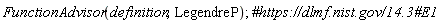 FunctionAdvisor(definition, LegendreP)