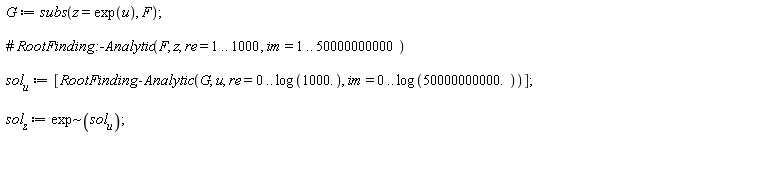 G := subs(z = exp(u), F);