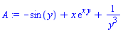 -sin(y)+x*exp(x*y)+1/y^3