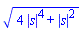 (4*abs(s)^4+abs(s)^2)^(1/2)