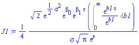 (1/4)*2^(1/2)*exp((1/2)*sigma^2)*exp(beta[0])*exp(beta[1]*x)*(Int(exp(b1*x)/exp(b1), b1 = 0 .. infinity))/(sigma*Pi^(1/2)*exp(y))