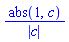 abs(1, c)/abs(c)
