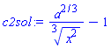 a^(2/3)/surd(x^2, 3)-1