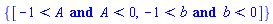 {[-1 < A and A < 0, -1 < b and b < 0]}