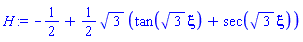 -1/2+(1/2)*3^(1/2)*(tan(3^(1/2)*xi)+sec(3^(1/2)*xi))