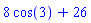 8*cos(3)+26