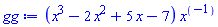 (x^3-2*x^2+5*x-7)*x^``(-1)