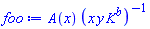 A(x)*`%^`(x*y*K^b, -1)