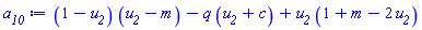 (1-u__2)*(u__2-m)-q*(u__2+c)+u__2*(1+m-2*u__2)