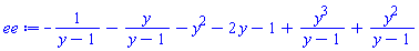 -1/(y-1)-y/(y-1)-y^2-2*y-1+y^3/(y-1)+y^2/(y-1)
