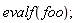 evalf(foo)