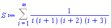 Sum(1/(i*(i+1)*(i+2)*(i+3)), i = 1 .. infinity)