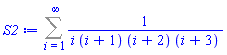 Sum(1/(i*(i+1)*(i+2)*(i+3)), i = 1 .. infinity)
