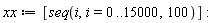 xx := [seq(i, i = 0 .. 15000, 100)]: