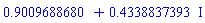 .9009688680+.4338837393*I