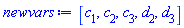 [c[1], c[2], c[3], d[2], d[3]]