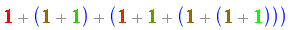 Parse:-ConvertTo1D, "invalid input %1", `%+`(`%+`(Typesetting:-mn("1", mathcolor = "#EE0000", size = "16", fontweight = "bold"), `%+`(Typesetting:-mn("1", mathcolor = "#A25500", size = "16", fontweight = "bold"), Typesetting:-mn("1", mathcolor = "#22D500", size = "16", fontweight = "bold"))), `%+`(`%+`(Typesetting:-mn("1", mathcolor = "#DF1A00", size = "16", fontweight = "bold"), Typesetting:-mn("1", mathcolor = "#609900", size = "16", fontweight = "bold")), `%+`(Typesetting:-mn("1", mathcolor = "#AA5100", size = "16", fontweight = "bold"), `%+`(Typesetting:-mn("1", mathcolor = "#807D00", size = "16", fontweight = "bold"), Typesetting:-mn("1", mathcolor = "#00FD00", size = "16", fontweight = "bold")))))