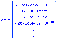 Vector(6, {(1) = 0.2005517356e11, (2) = 8431.40030424569, (3) = 0.30315542273334386e-2, (4) = 0.9831935525e-9, (5) = 0., (6) = 0.})