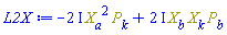 -(2*I)*Physics:-`*`(Physics:-`^`(Physics:-SpaceTimeVector[a](X), 2), Physics:-SpaceTimeVector[k](P))+(2*I)*Physics:-`*`(Physics:-SpaceTimeVector[b](X), Physics:-SpaceTimeVector[k](X), Physics:-SpaceTimeVector[b](P))