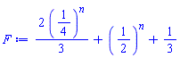(2/3)*(1/4)^n+(1/2)^n+1/3